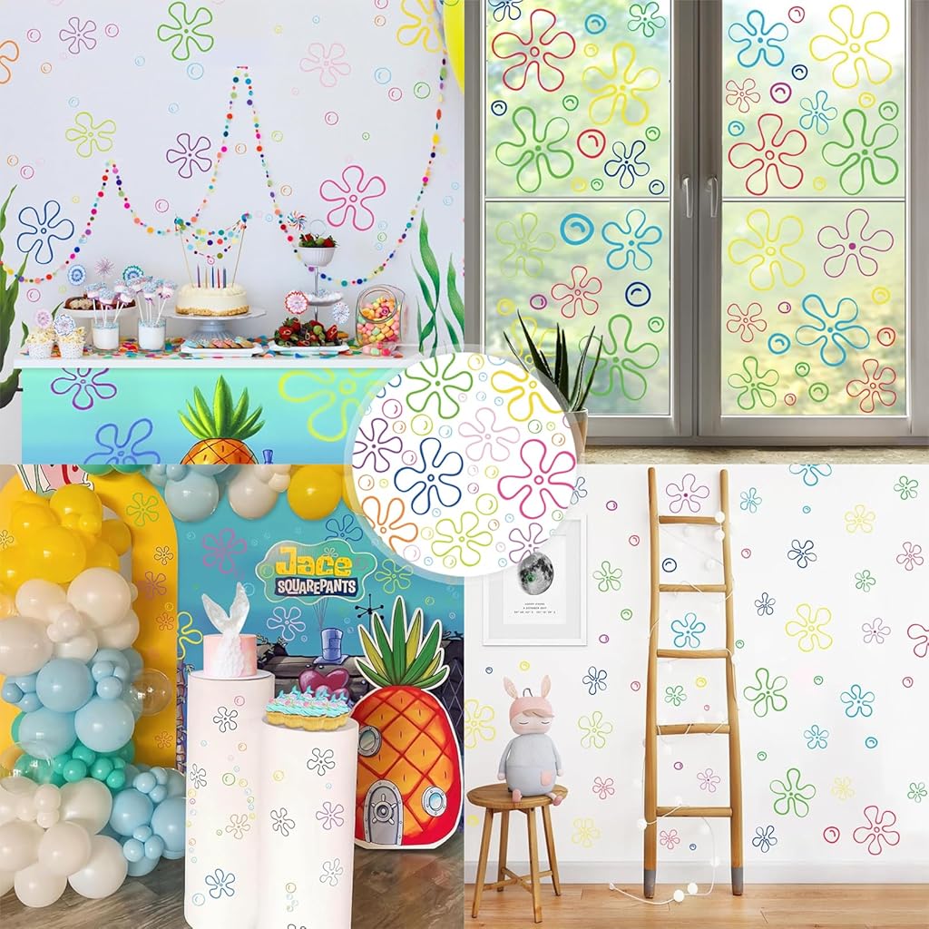 HASTHIP® 1177PCS Flowers and Bubbles Wall Decals HASTHIP® 1177PCS Flowers and Bubbles Wall Decals